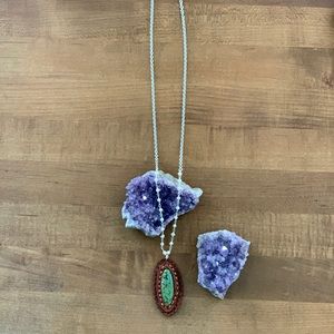 Artisan Made Bamboo Turquoise Necklace